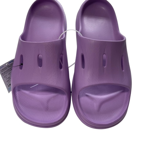 Hoka NWT Ora Recovery Slide 3 Violet Bloom Size M12 W14 - Picture 4 of 9